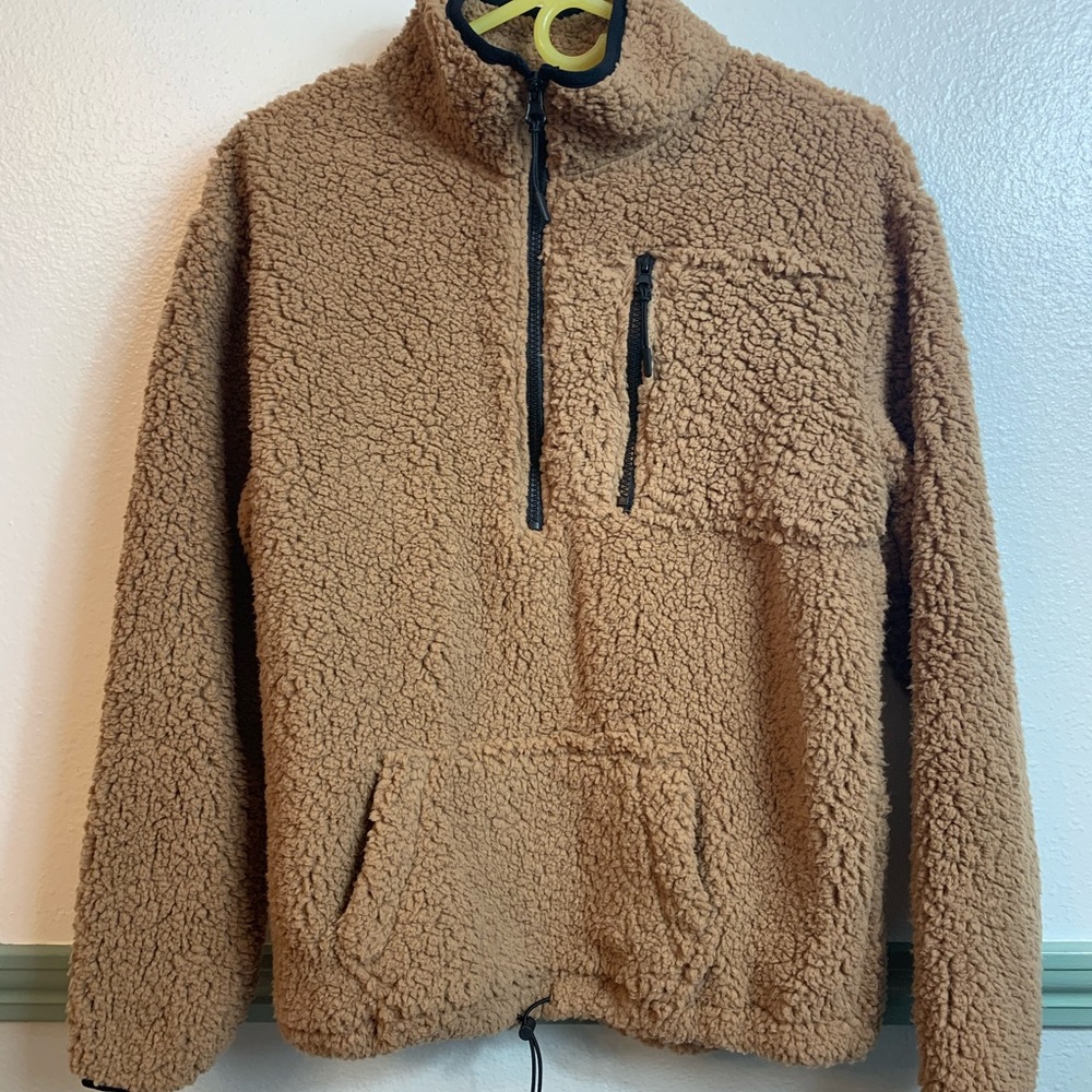 ❤️Brown Fuzzy Half-Zip